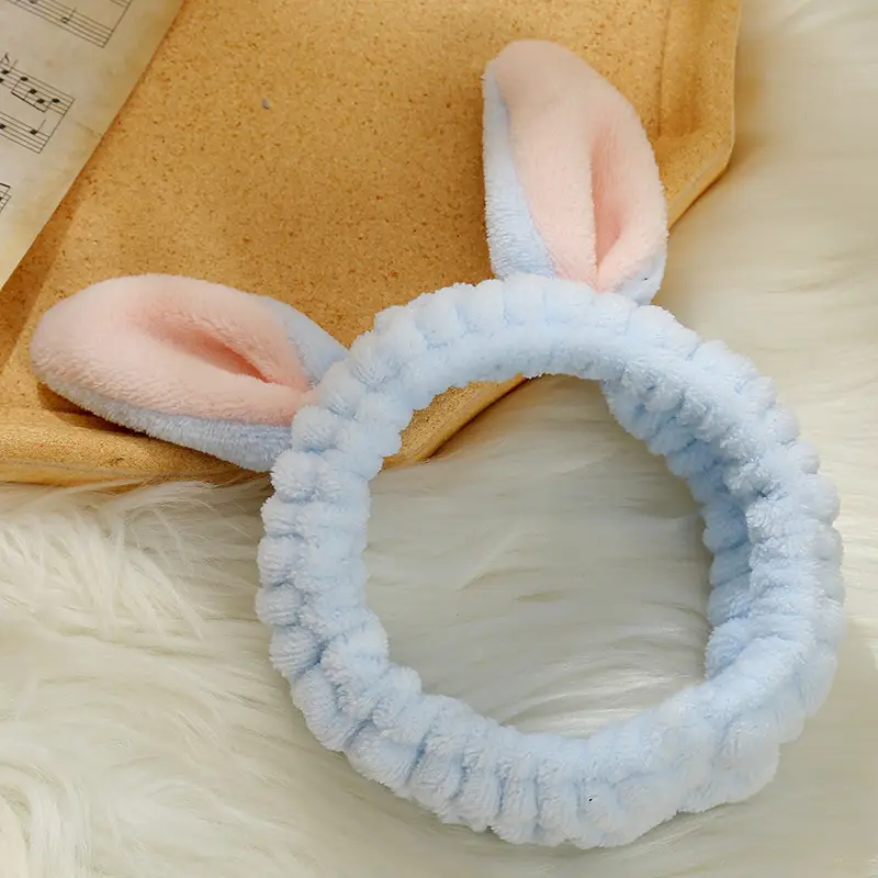 Cute Rabbit Ear Hair Bands for Girls Plush Winter Bow — feature 11