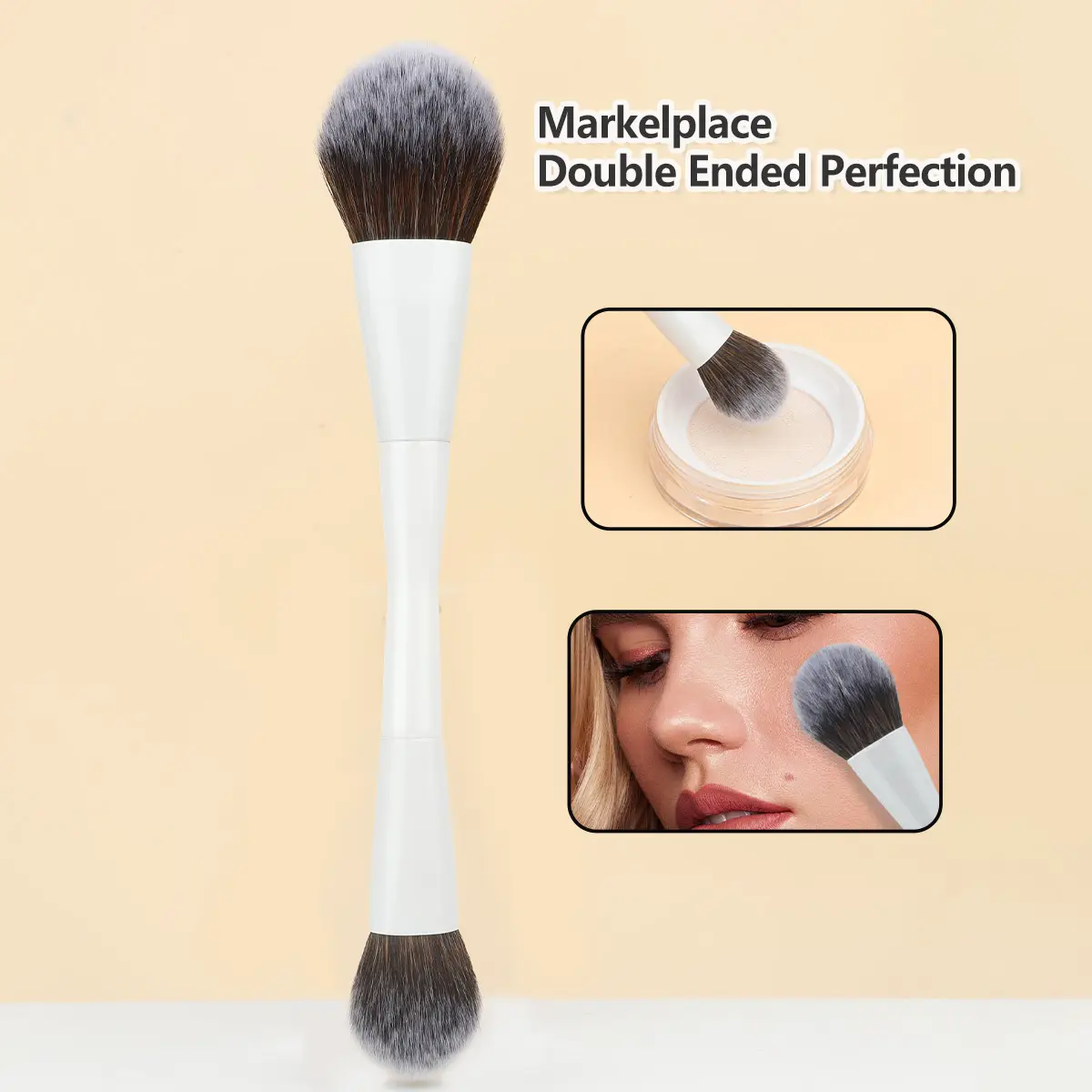 Double-Headed Makeup Brush for Foundation & Contouring — feature 2