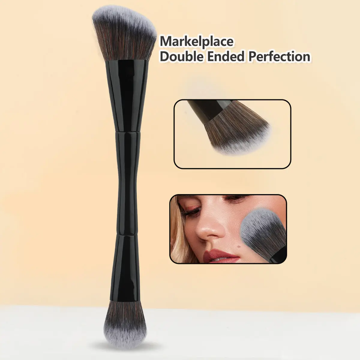 Double-Headed Makeup Brush for Foundation & Contouring — feature 4