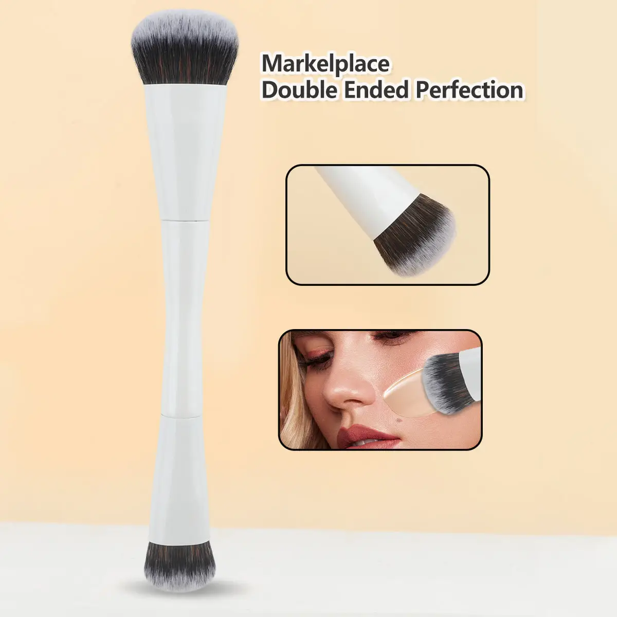 Double-Headed Makeup Brush for Foundation & Contouring — feature 5