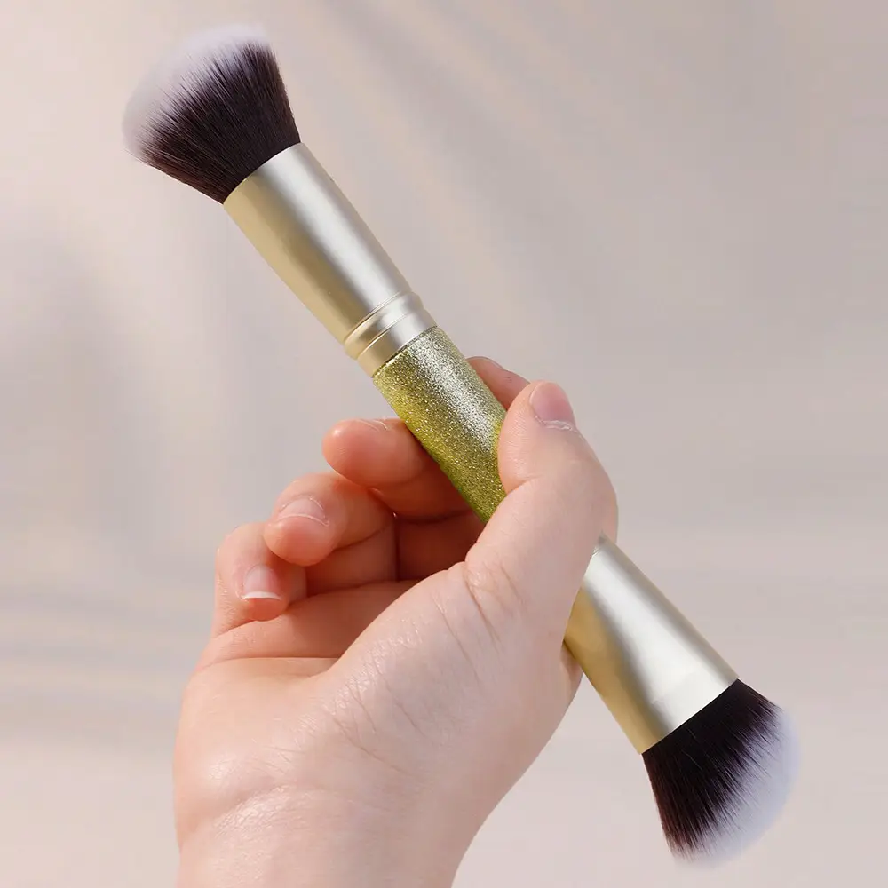 Double-Headed Makeup Brush for Foundation & Contouring