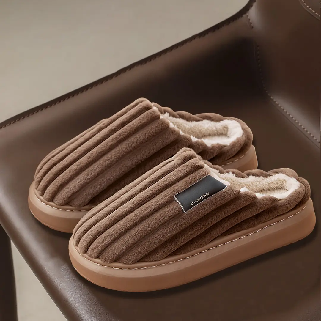 plus size Cotton Slippers Men's Indoor Winter Household Warm Thickened fleece-lined Mao Mao Cotton Slippers Men's Winter Wool Slippers - Image 13