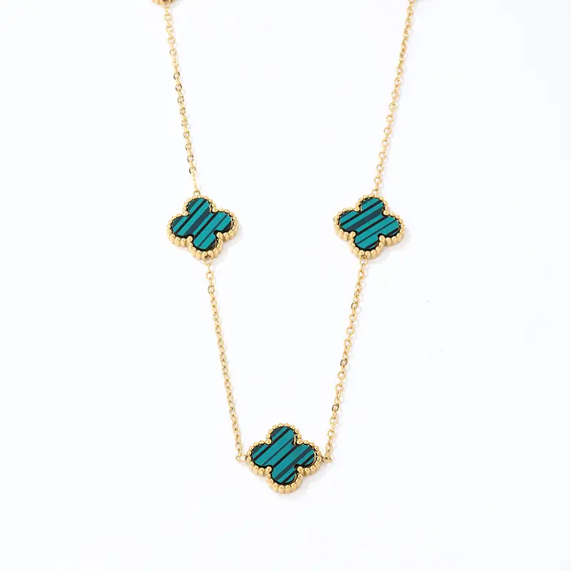 Women's Clover Necklace Crossbody Jewelry Set - Image 3
