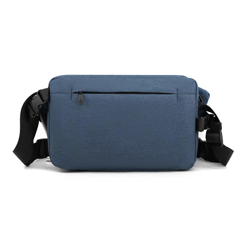 Men's Blue Grey Messenger Bag Large Capacity Fashion Brand