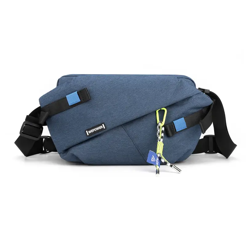 Men's Blue Grey Messenger Bag Large Capacity Fashion Brand