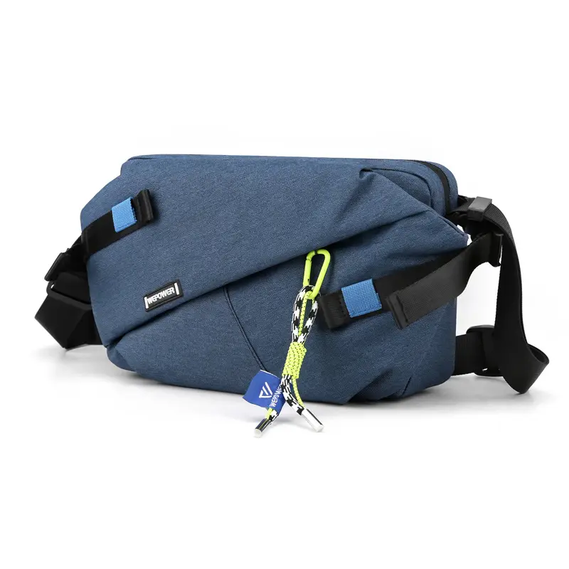 Men's Blue Grey Messenger Bag Large Capacity Fashion Brand