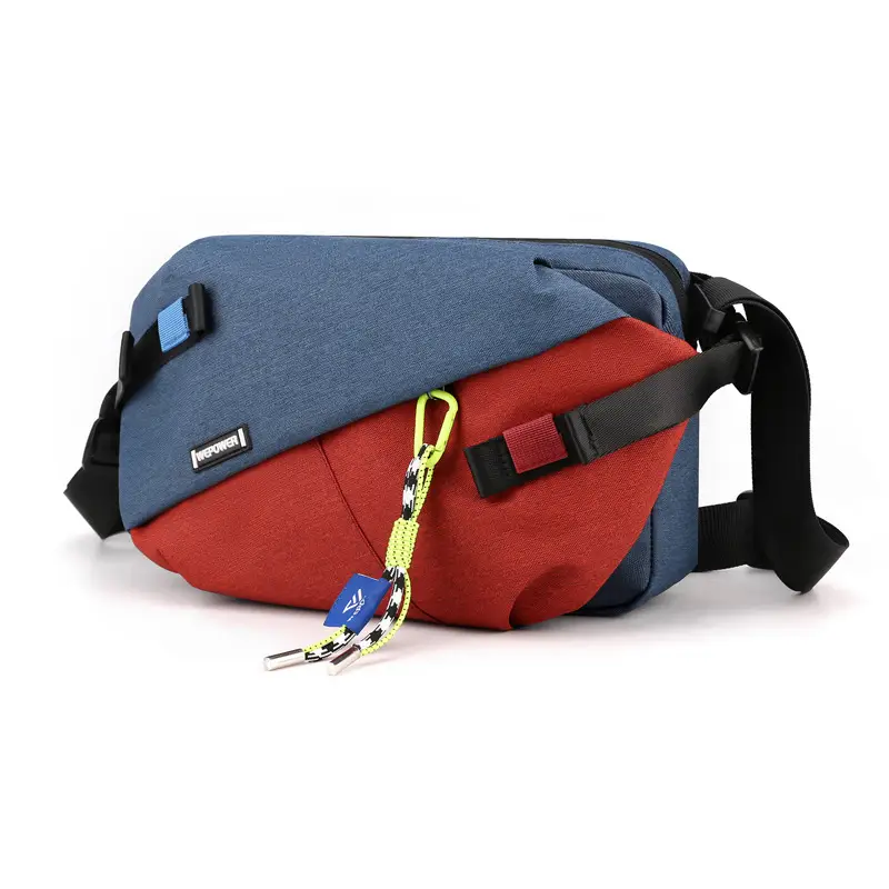 Men's Blue Grey Messenger Bag Large Capacity Fashion Brand