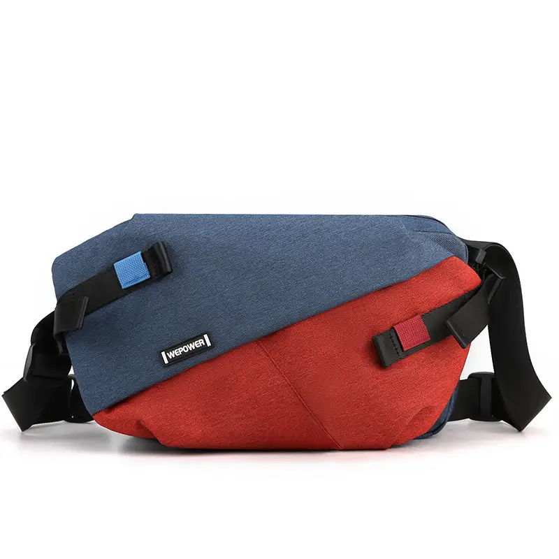 Men's Blue Grey Messenger Bag Large Capacity Fashion Brand
