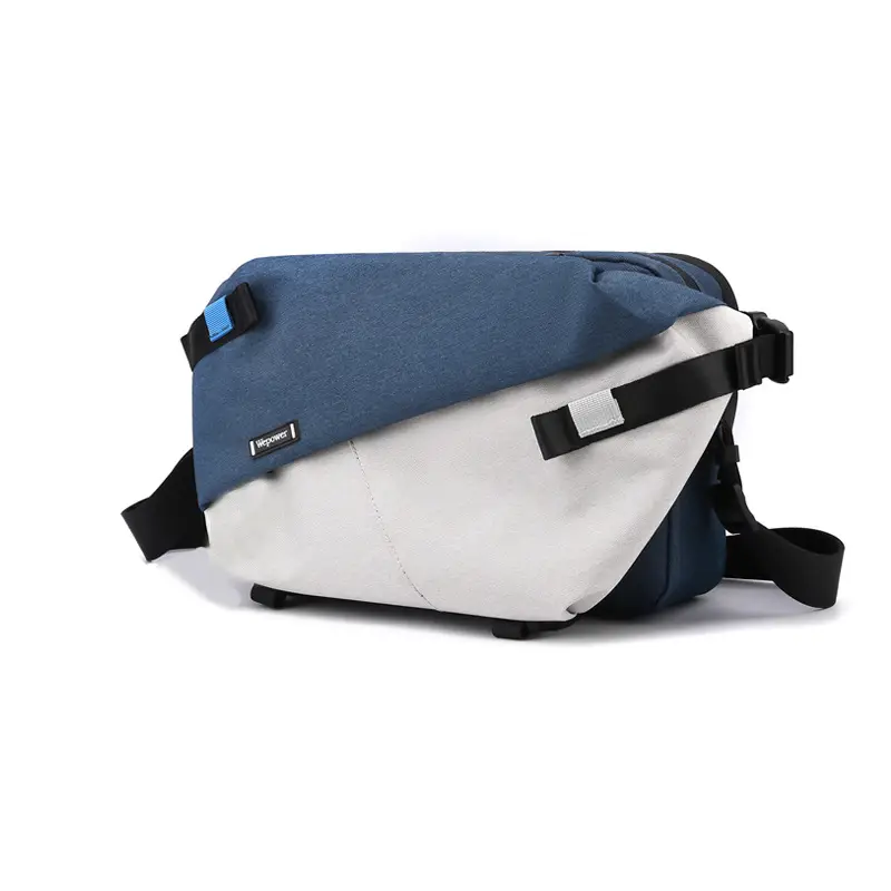 Men's Blue Grey Messenger Bag Large Capacity Fashion Brand