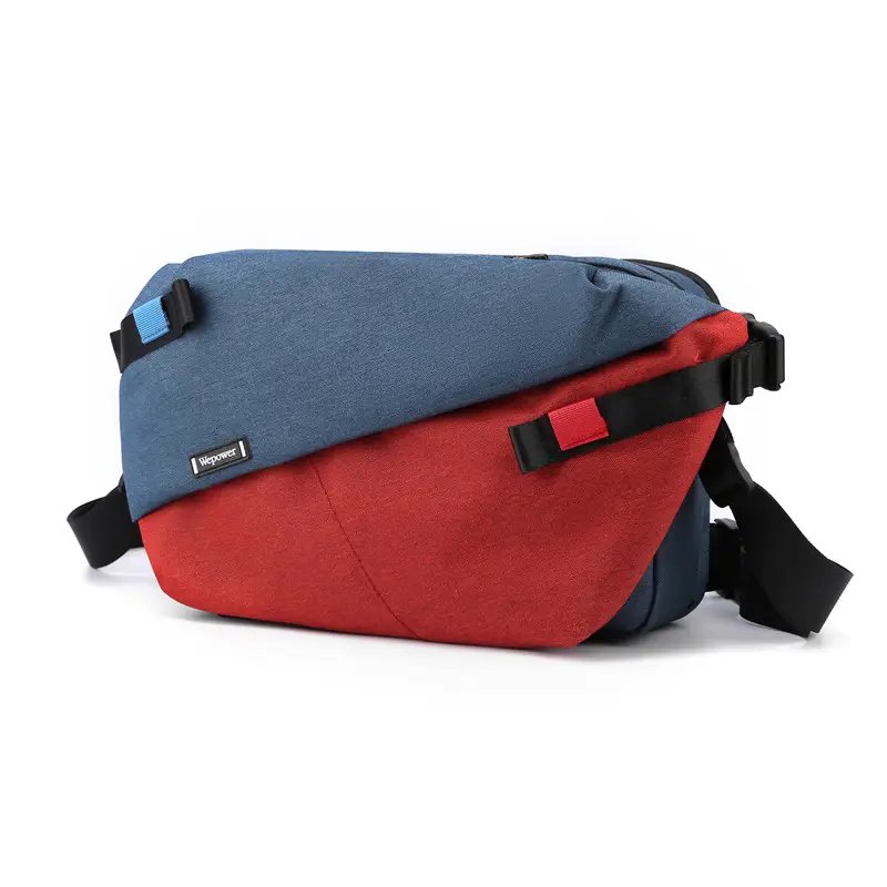 Men's Blue Grey Messenger Bag Large Capacity Fashion Brand