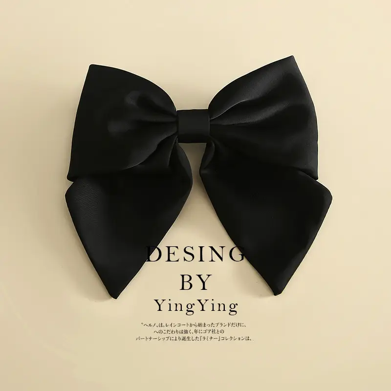 White Large Bow Hairpin Clip Top for Women