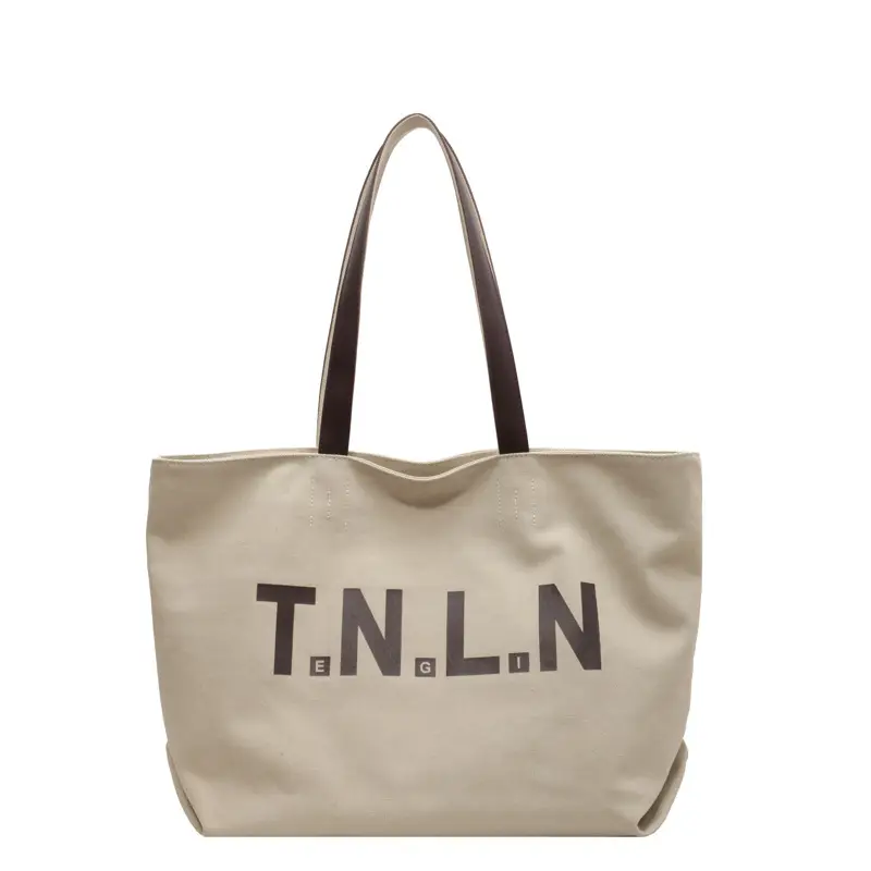 Women Canvas Large Tote Bag Black 2026 - Image 8