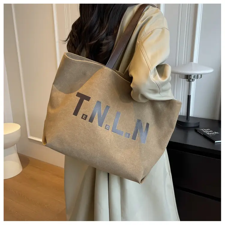 Women Canvas Large Tote Bag Black 2026 — feature 27