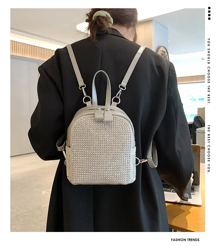 Women's Full Diamond Shoulder Backpack 2023 New — feature 2