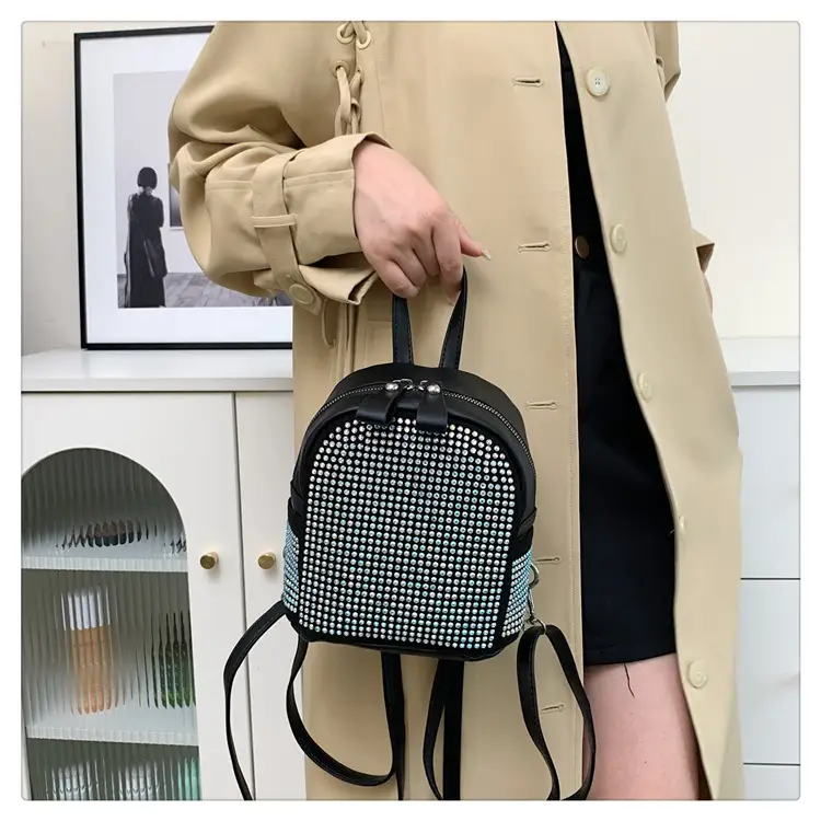 Women's Full Diamond Shoulder Backpack 2023 New — feature 22
