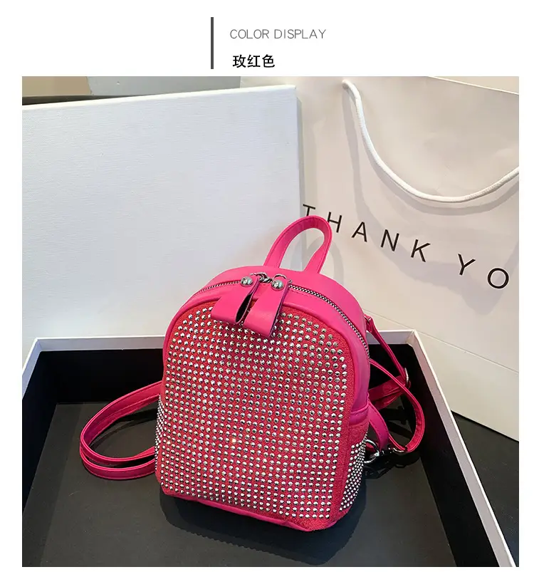Women's Full Diamond Shoulder Backpack 2023 New — feature 35