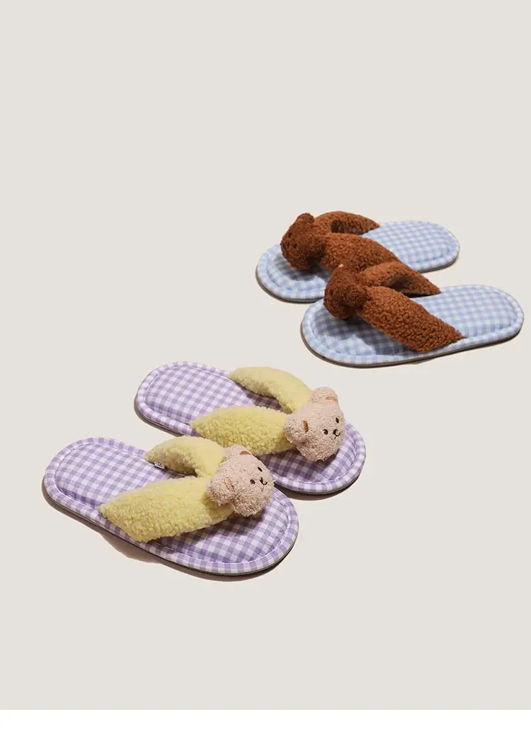Brown Bear Couple Slippers Summer Flip Flops — feature 14