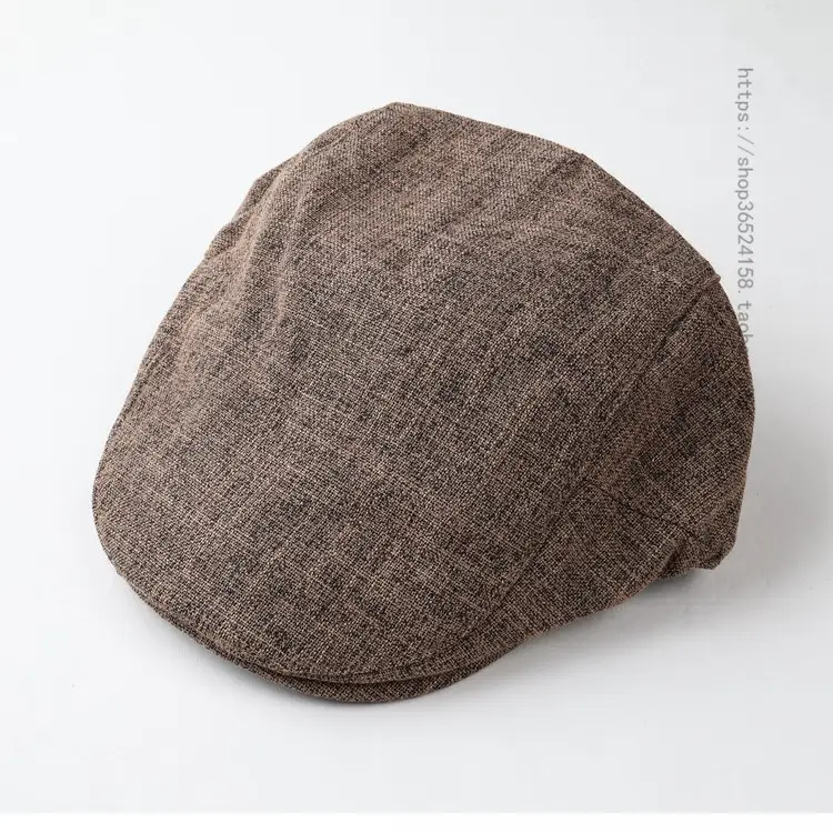 British Retro Cotton Linen Peaked Cap for Men Women - Image 5