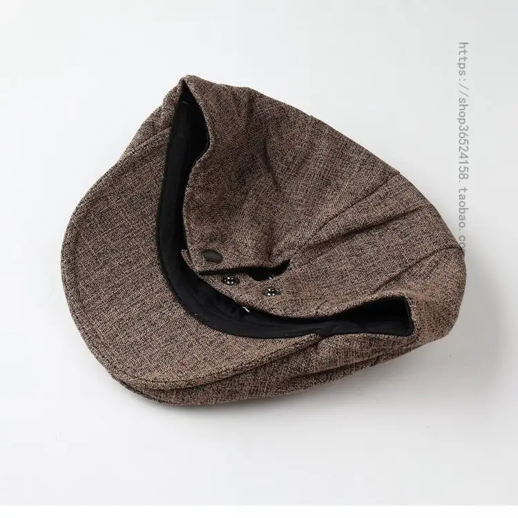 British Retro Cotton Linen Peaked Cap for Men Women - Image 8