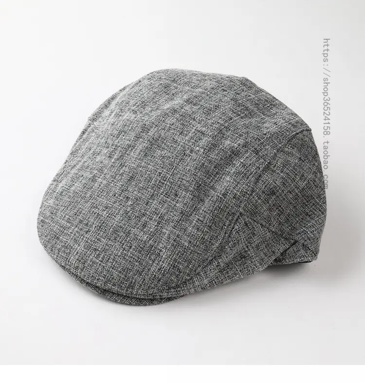 British Retro Cotton Linen Peaked Cap for Men Women — feature 4