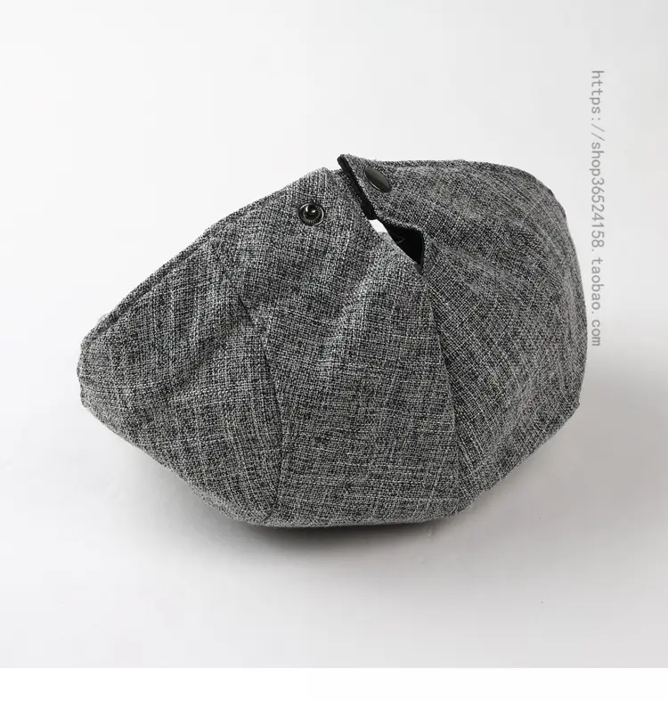 British Retro Cotton Linen Peaked Cap for Men Women — feature 8