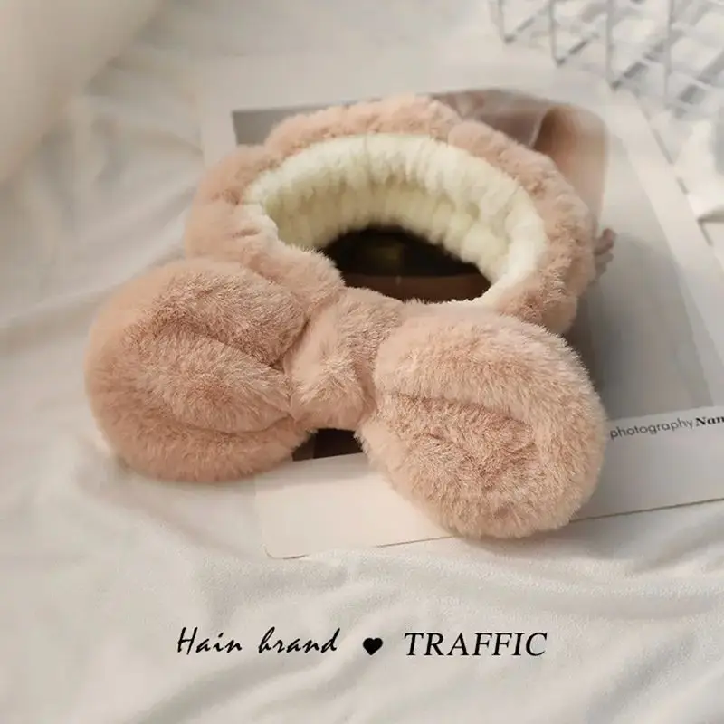 Plush Bear Hairband for Girls Pink Autumn Winter — feature 19