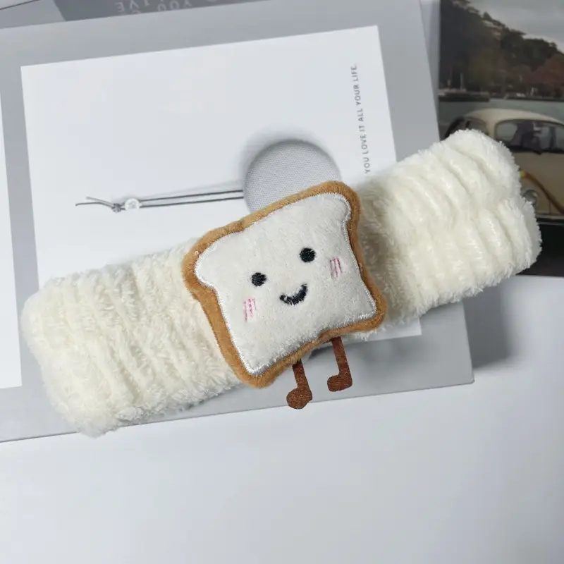 Plush Bear Hairband for Girls Pink Autumn Winter