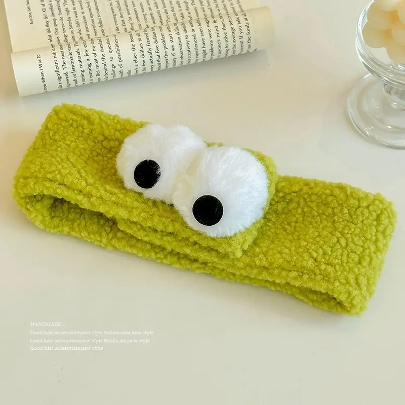 Plush Bear Hairband for Girls Pink Autumn Winter
