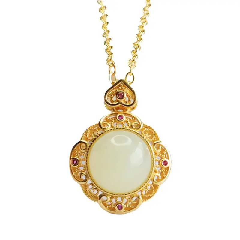 Guan Yu S925 Jade Pendant Necklace with Hetian Jade