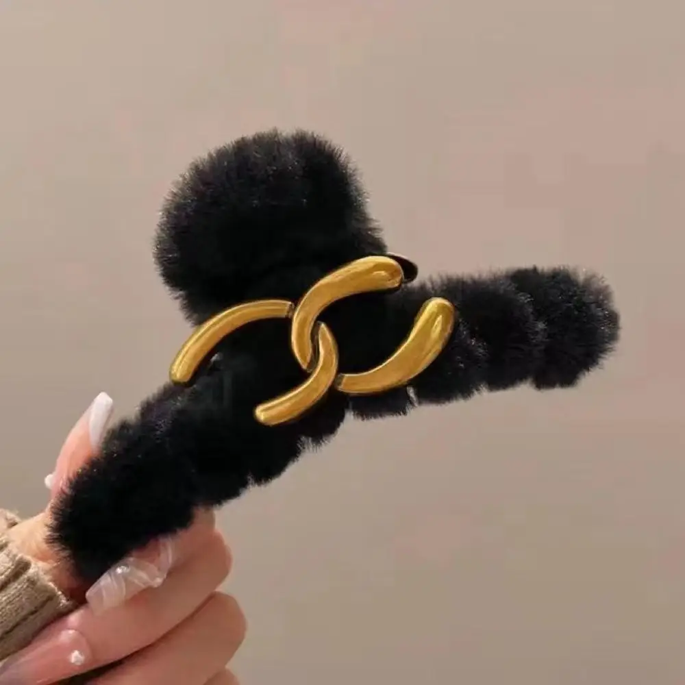 Plush Fur Hair Clip with Red Rose Design for Women - Image 29