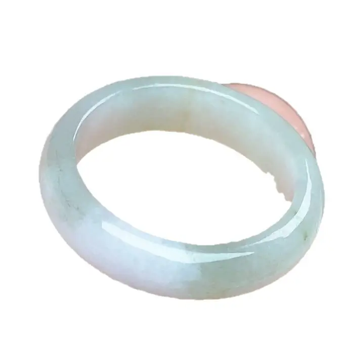 Icy Waxy Burmese Jade Ring with Hazardous Material - Image 5