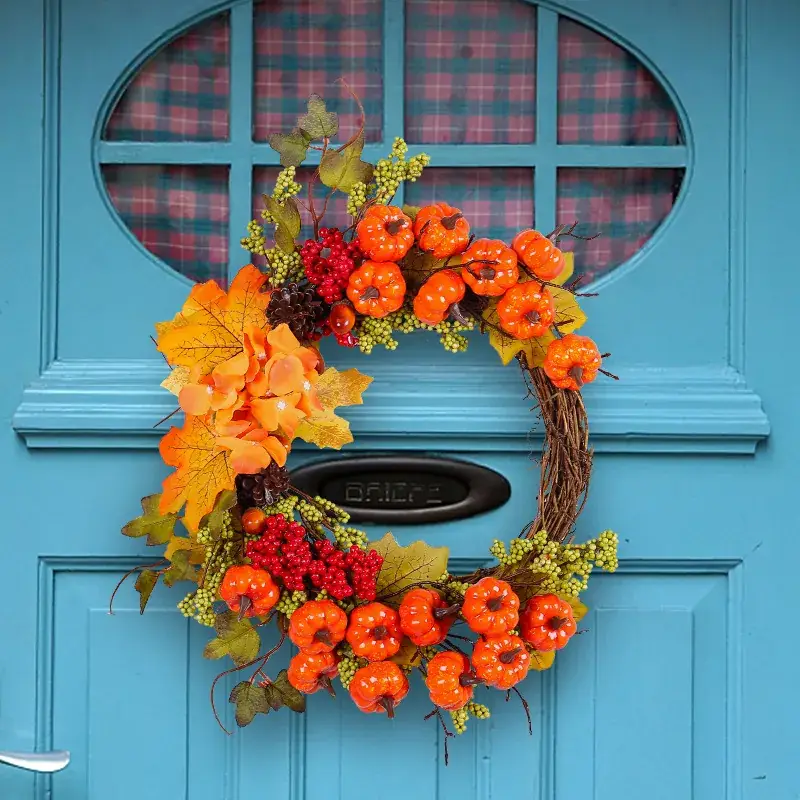 2023 Autumn Pumpkin Rattan Garland for Home Decor - Image 3