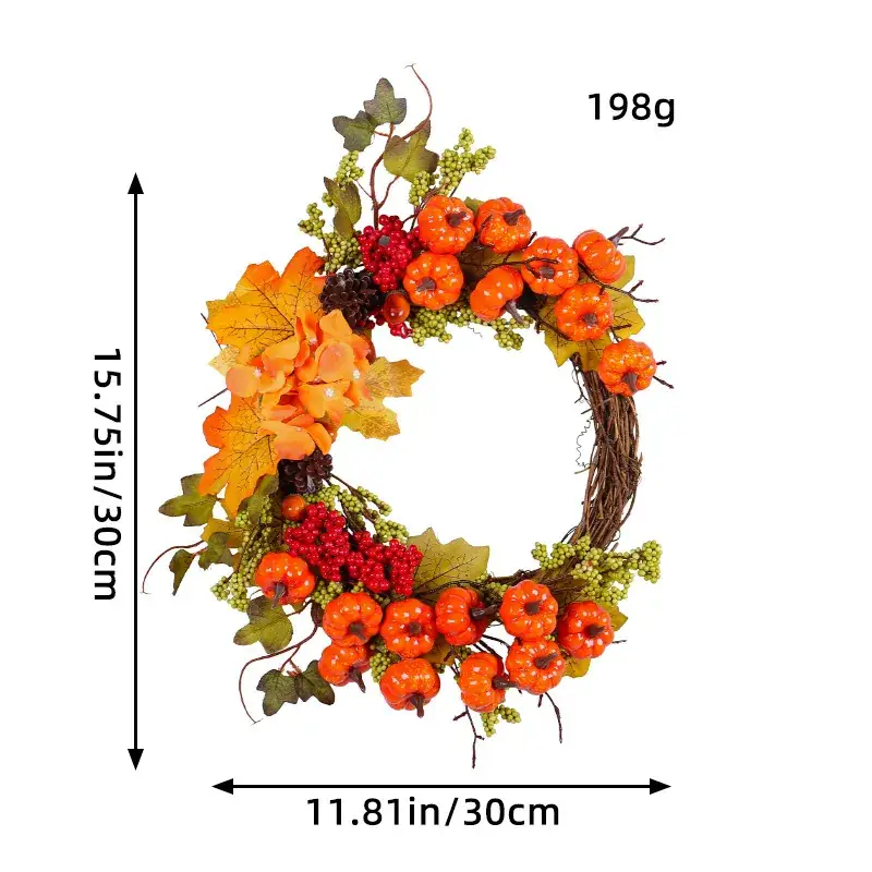 2023 Autumn Pumpkin Rattan Garland for Home Decor - Image 5