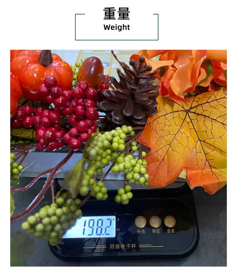 2023 Autumn Pumpkin Rattan Garland for Home Decor — feature 12