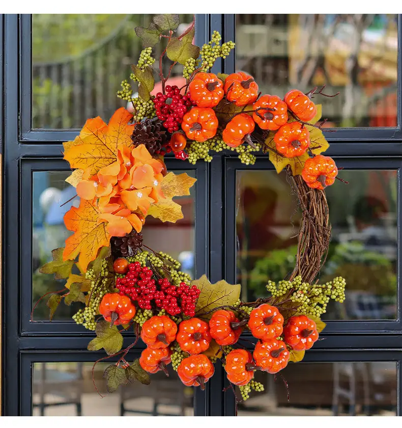 2023 Autumn Pumpkin Rattan Garland for Home Decor — feature 4