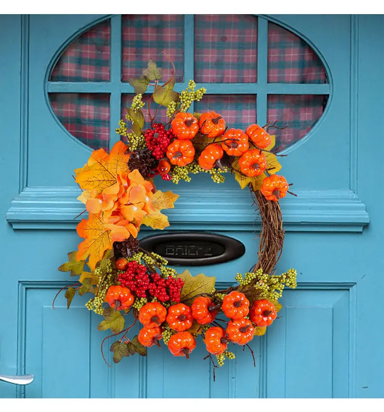 2023 Autumn Pumpkin Rattan Garland for Home Decor — feature 5