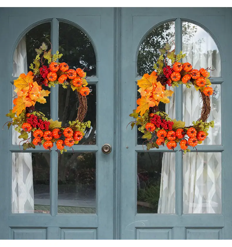 2023 Autumn Pumpkin Rattan Garland for Home Decor — feature 6
