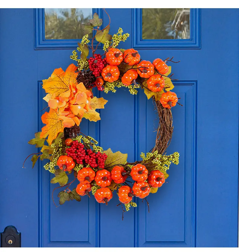 2023 Autumn Pumpkin Rattan Garland for Home Decor — feature 7