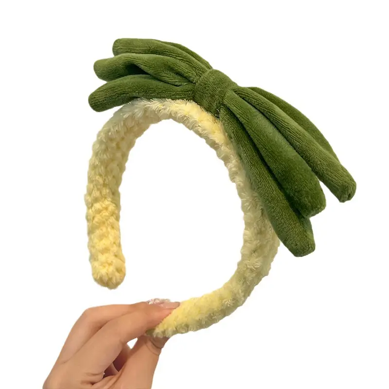 Plush Pineapple Headband for Women Wet Proof Wrist Strap - Image 7