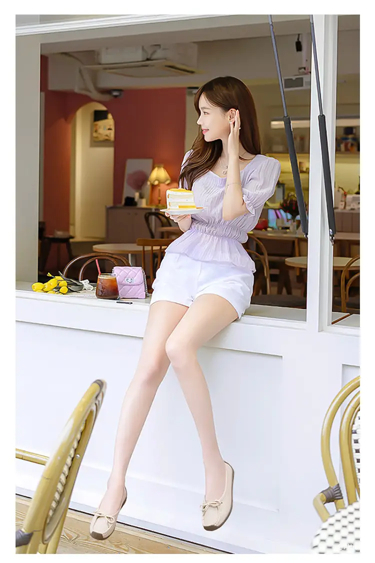 Spring and Autumn Shallow Leather Loafers, Korean Style Large Size Women's Casual Flat Shoes, Slip-On Non-Slip Mom Shoes — feature 7