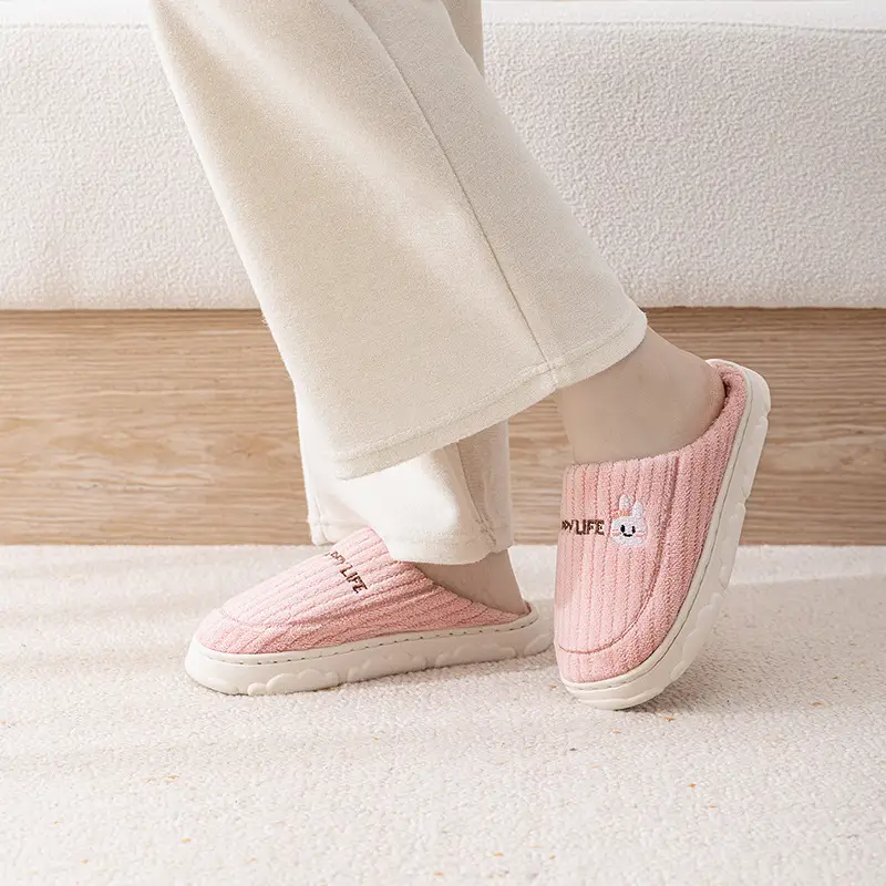 Qida Shun new special home cotton slippers winter non-slip thick-soled men's and women's shoes home warm cotton wholesale - Image 24