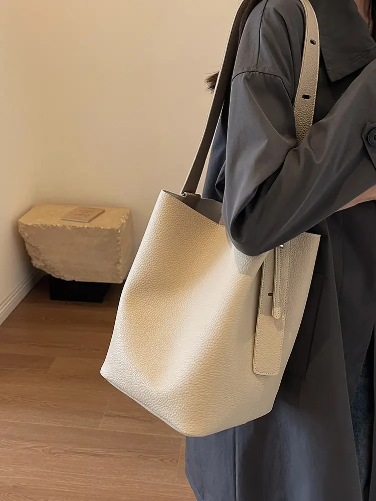 Women's Retro Underarm Bucket Bag 2023 New Casual Shoulder Bag - Image 5