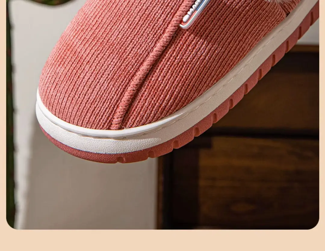 Bug Rabbit Autumn and Winter Cotton Slippers Women's Thick Bottom fleece-lined Indoor Home Cixi Warm Wool Plush Winter Slippers Home — feature 6