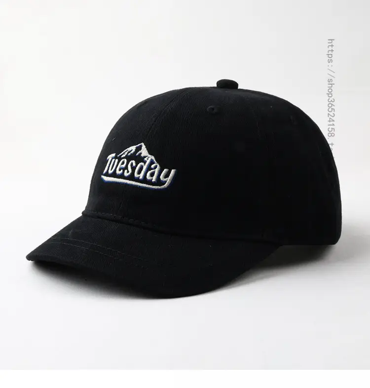 Men's Brown Embroidered Cap with Short Brim — feature 2