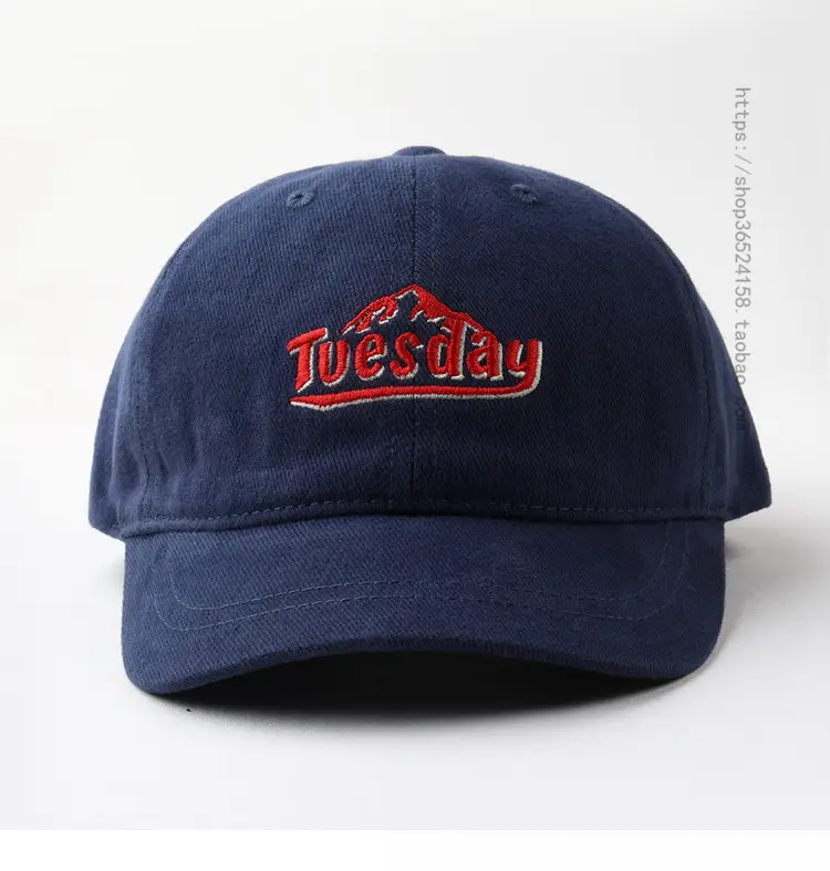 Men's Brown Embroidered Cap with Short Brim — feature 6