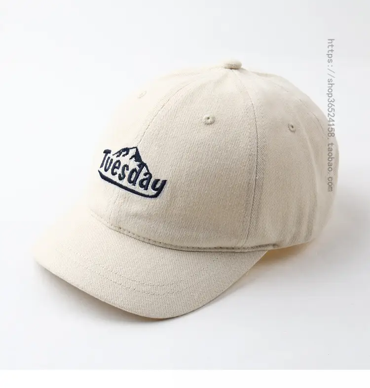 Men's Brown Embroidered Cap with Short Brim — feature 9