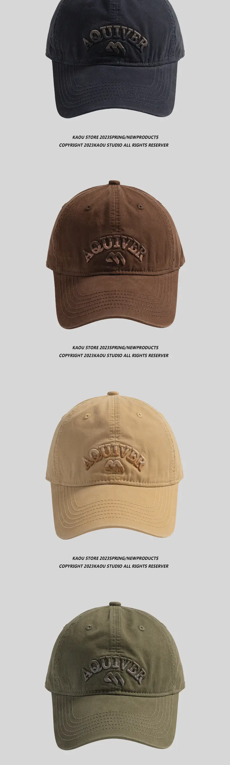 Three-Denim Embroidered Baseball Cap for Women Men — feature 4