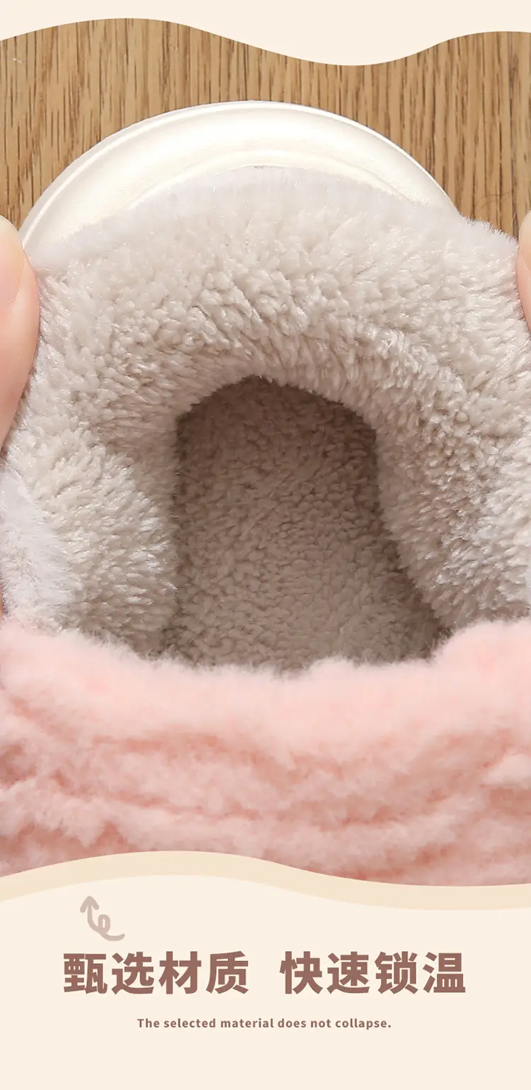 Tiktok Cotton Shoes 2023 Winter Internet-Famous Rabbit Couple Closed-Back Cotton Slippers Indoor Non-Slip Warm Wholesale Home Use — feature 8