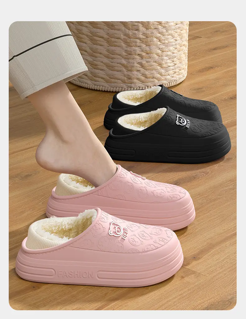Waterproof Cartoon Slippers for Women Autumn Winter Warm Non-Slip — feature 5