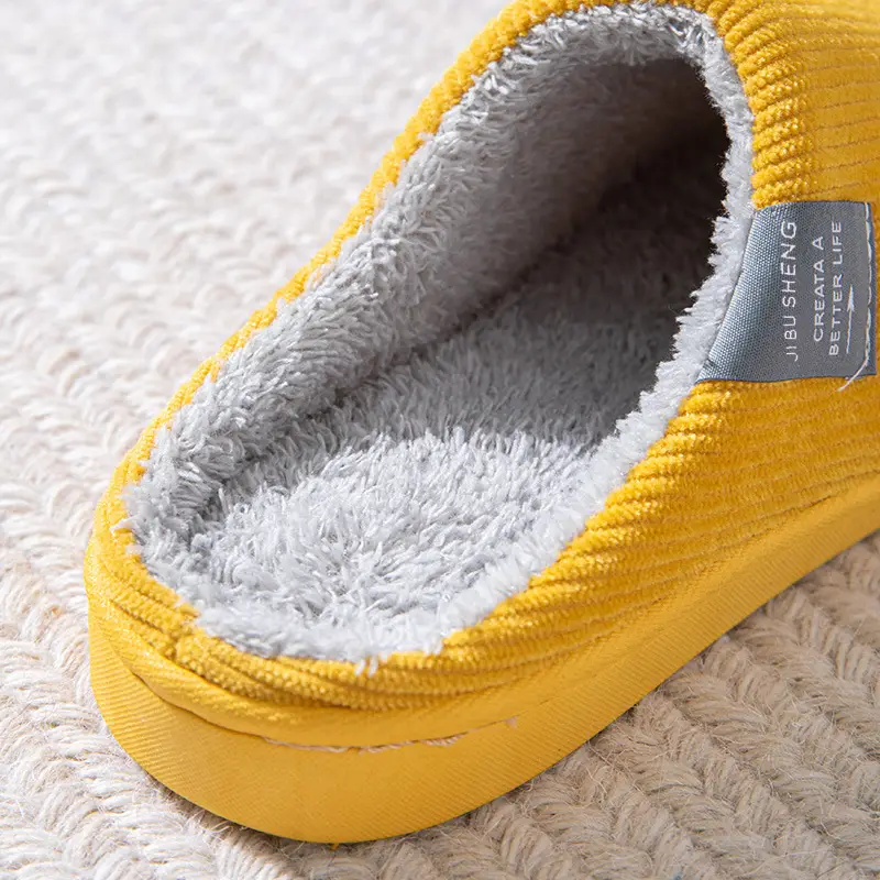 Cotton slippers women's autumn and winter couple home slippers indoor confinement shoes warm cotton shoes non-slip cotton slippers men's autumn and winter